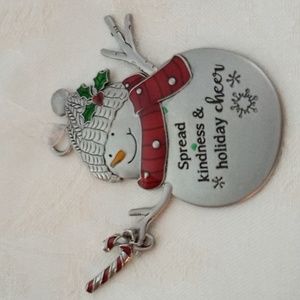 Ganz Pewter Snowman Christmas Ornament